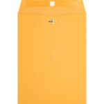 Business Source Heavy-duty Clasp Envelopes - Clasp - #90 - 9" Width x 12" Length - 28 lb - Clasp - Kraft - Kraft - 100 / Box